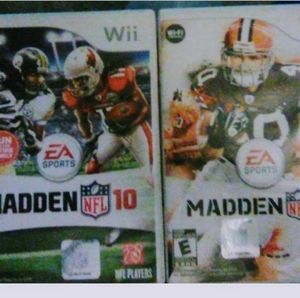 Madden 10 & Madden 12 Wii games
